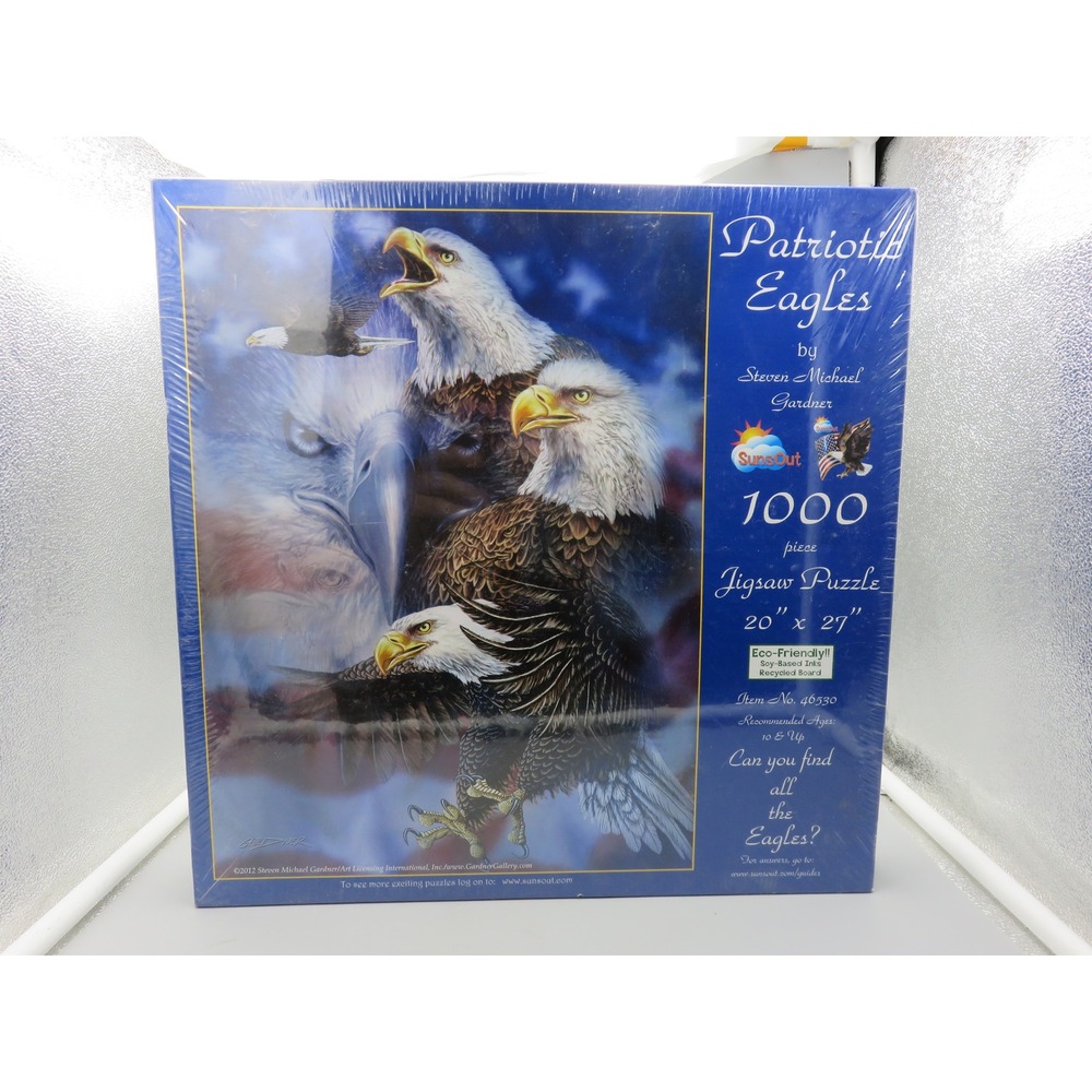 SunsOut Patriotic Eagles 1000 Piece Jigsaw Puzzle Steven Michael Gardner 46530
